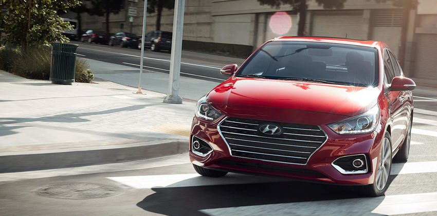 2019 Hyundai Accent Leaning On A Turn
