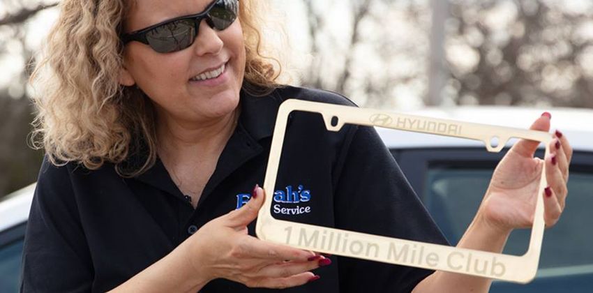 Farrah With The Special Number Plate Frame