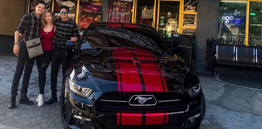 Coco Martin With Friends And Mustang GT