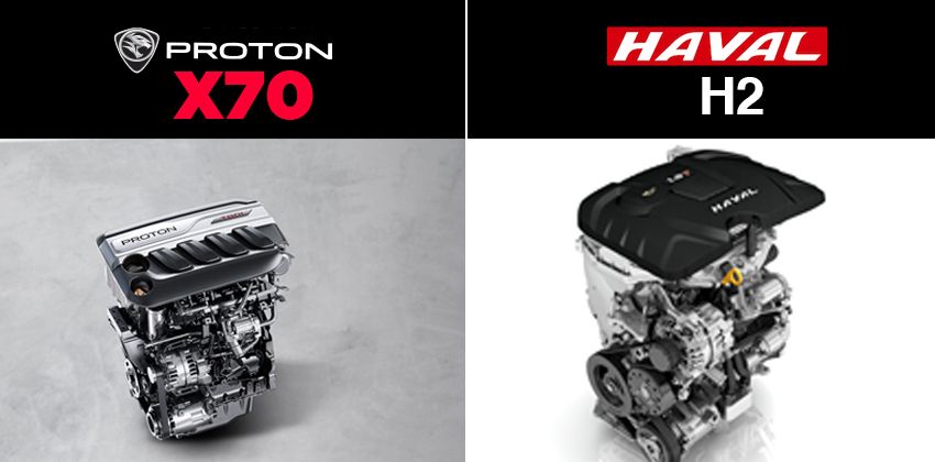 Haval H2 vs Proton X70 - ENGINE