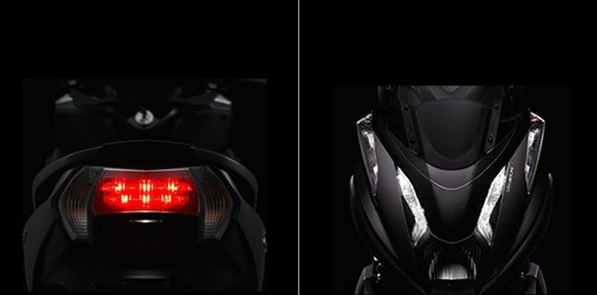 Yamaha Tricity front and rear