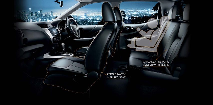 Nissan Navara spacious cabin