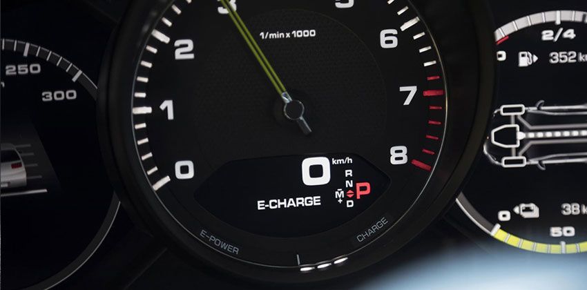 Porsche 911 Hybrid instrument mask