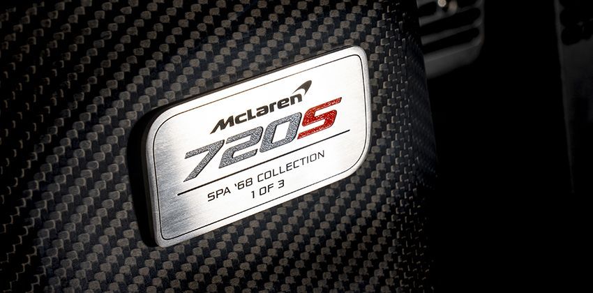 McLaren 720S Spa 68 Plate