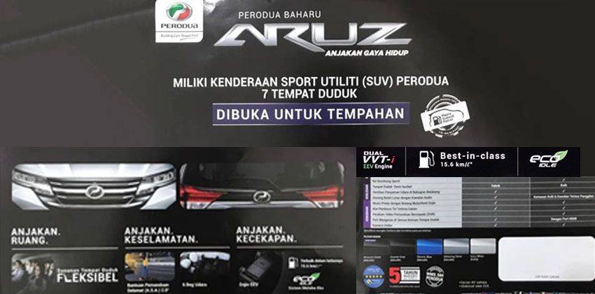 Perodua Aruz variant, engine, & color details out