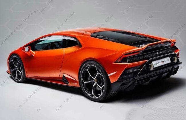 Lamborghini Huracan Evo rear end revealed