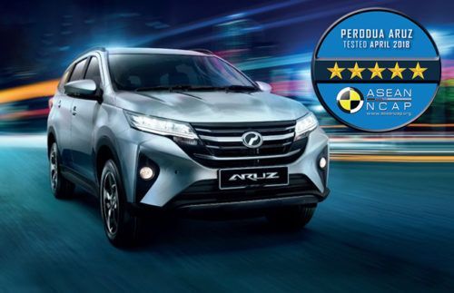5-star safety rating for the Perodua Aruz by ASEAN NCAP
