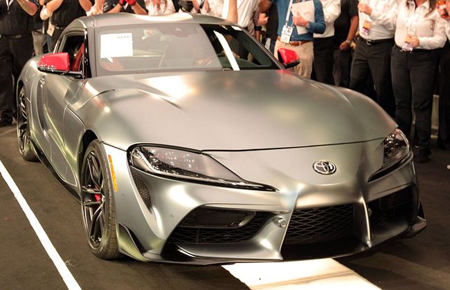 First production version of 2020 Toyota GR Supra sold at the charity auction