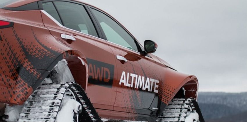 nissan altima snow car wide fenders