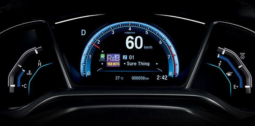 Honda Civic 2019 instrument cluster
