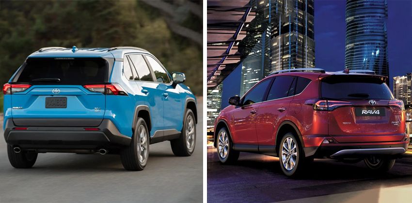 New & Old RAV4 Rear