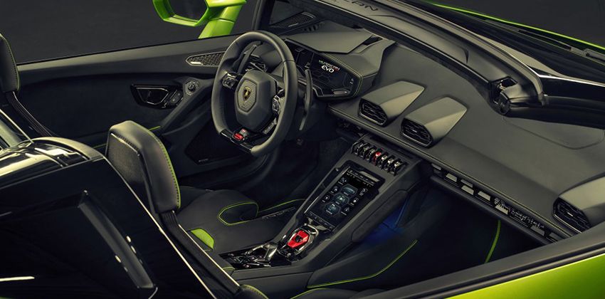 Lamborghini Huracan Evo Spyder cabin
