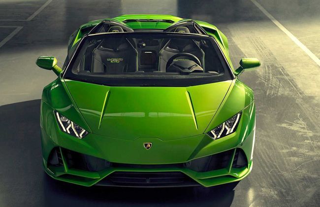 Huracan Evo Spyder is out roaring at 325 kmph