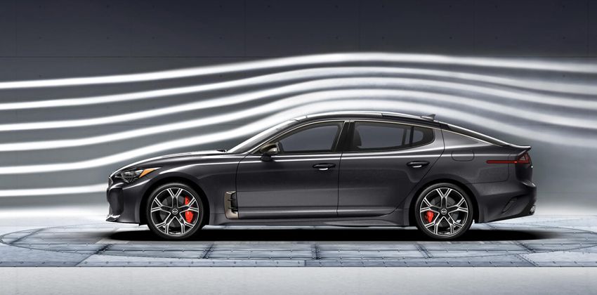 Kia Stinger aerodynamic