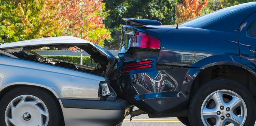 Cars after a collision