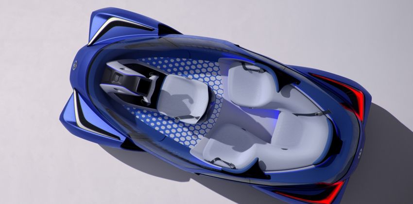 all-electric C-HR SUV TOP-VIEW