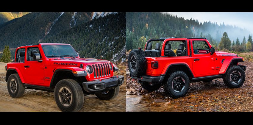 Jeep Wrangler Rubicon Front and Rear Angular