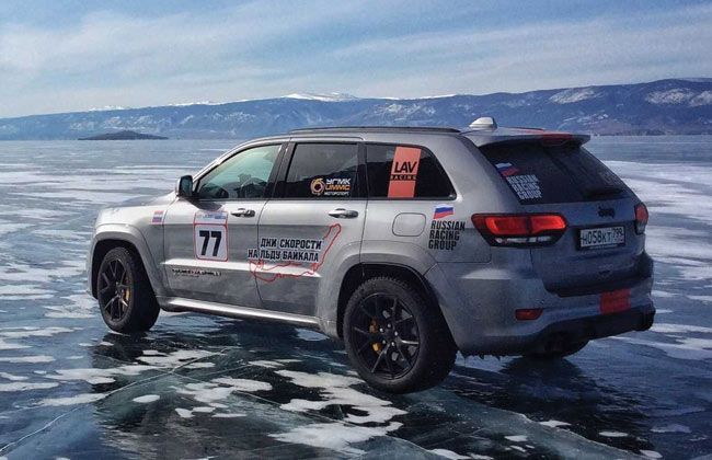 Jeep Grand Cherokee Trackhawk sets record for the fastest SUV driven on the ice