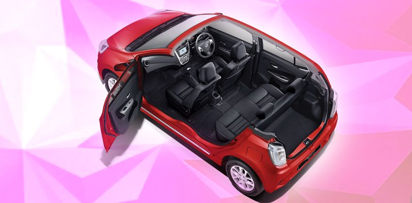 Perodua Axia cabin top-view