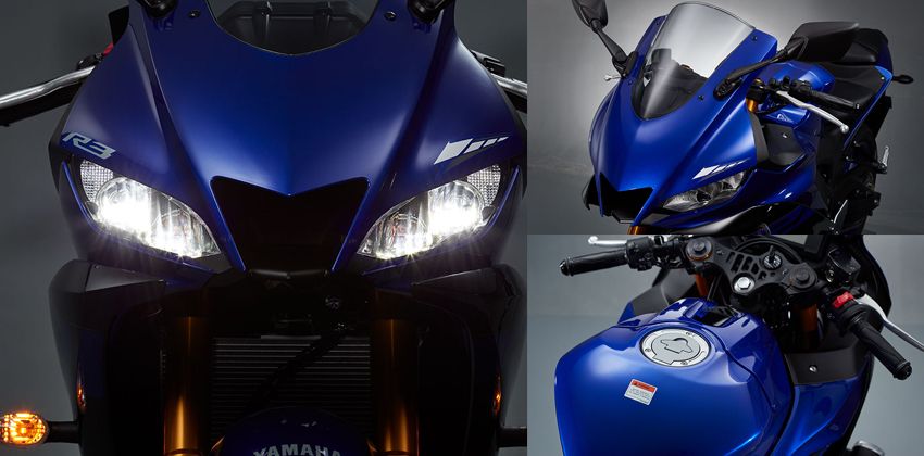 2019 Yamaha YZF R3 Lights, Windscreen, and Tank