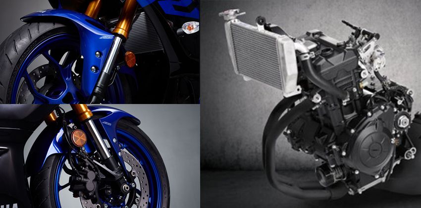 2019 Yamaha YZF R3 Engine, USD Forks, and Front Brake