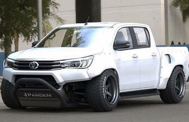 Here’s a Toyota Hilux with a Pandem kit