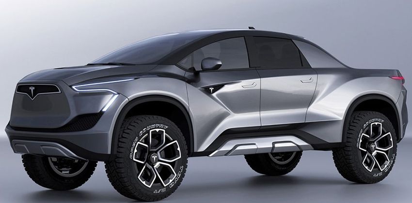 Tesla pickup truck exterior
