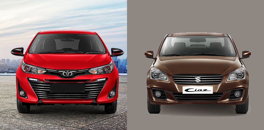 Toyota Vios vs Suzuki Ciaz Front