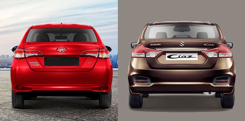 Toyota Vios vs Suzuki Ciaz Rear