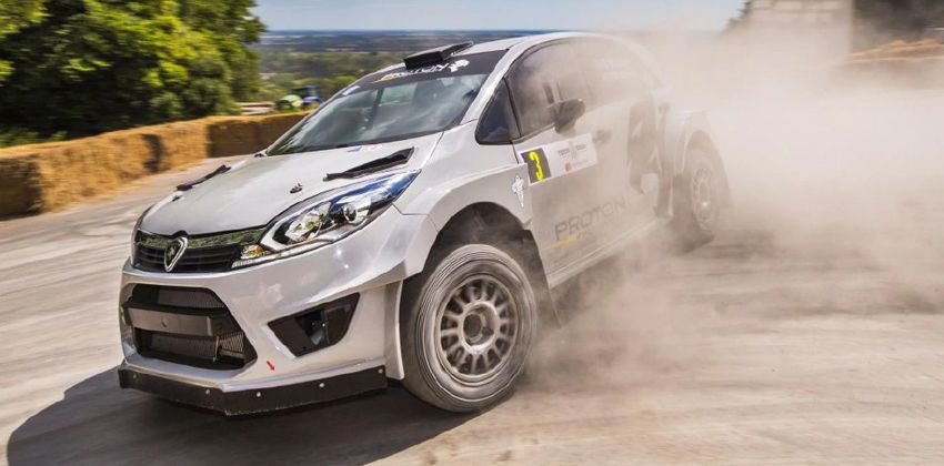 Homologated Proton Iriz R5 rally exterior