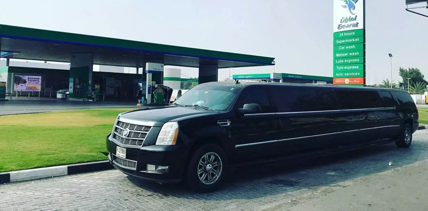 Limousine On Dubai Road