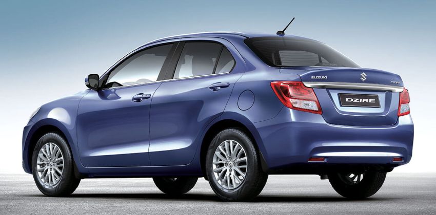 Suzuki Dzire rear Angular