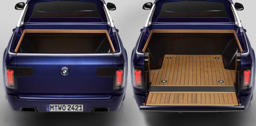 BMW X7 pickup loading bay