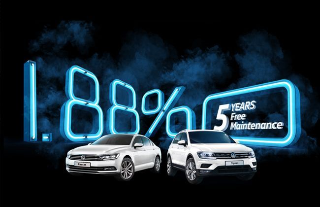 Two-year worth free maintenance with VW Passat and Tiguan 