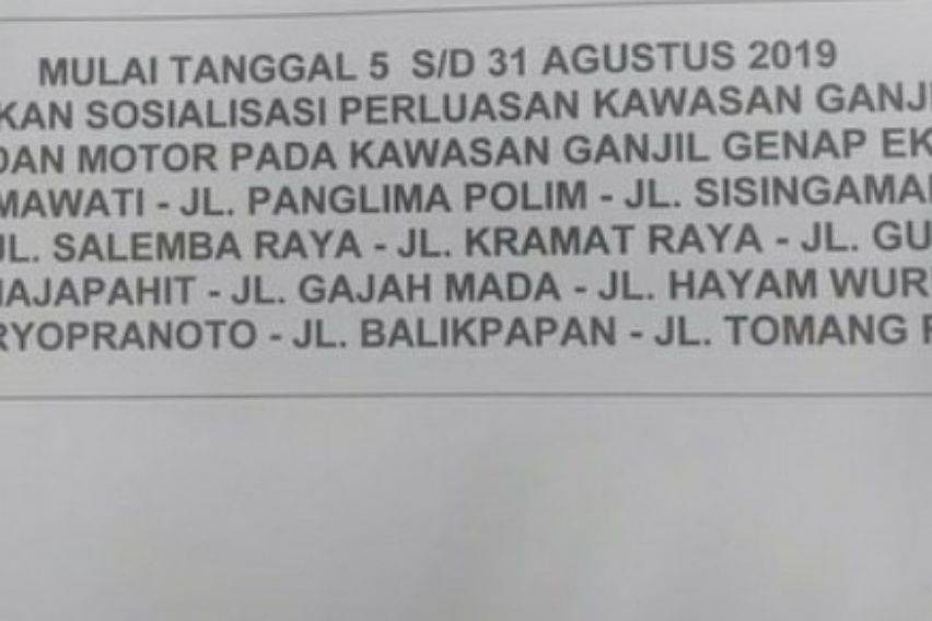 Siap siap Motor  di  DKI Jakarta  Bakal Kena Ganjil  Genap 