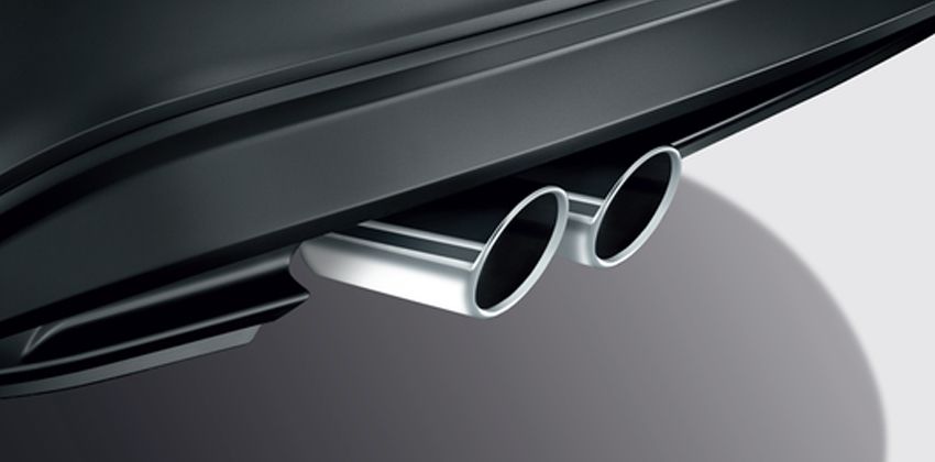twin chrome exhaust finishers