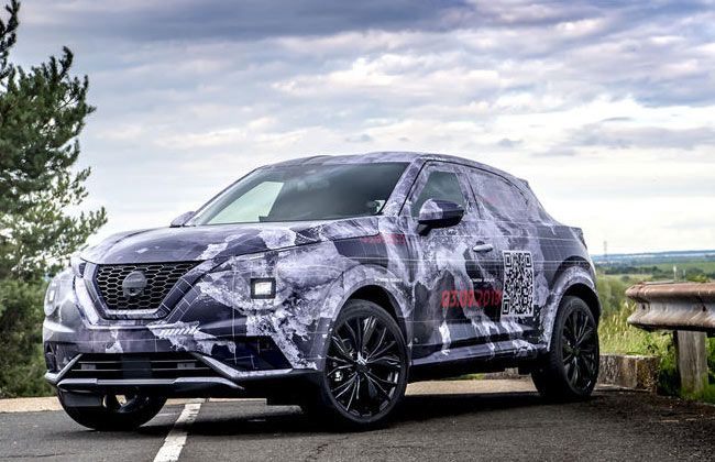 Here is the 2020 Nissan Juke, albeit with a camouflage