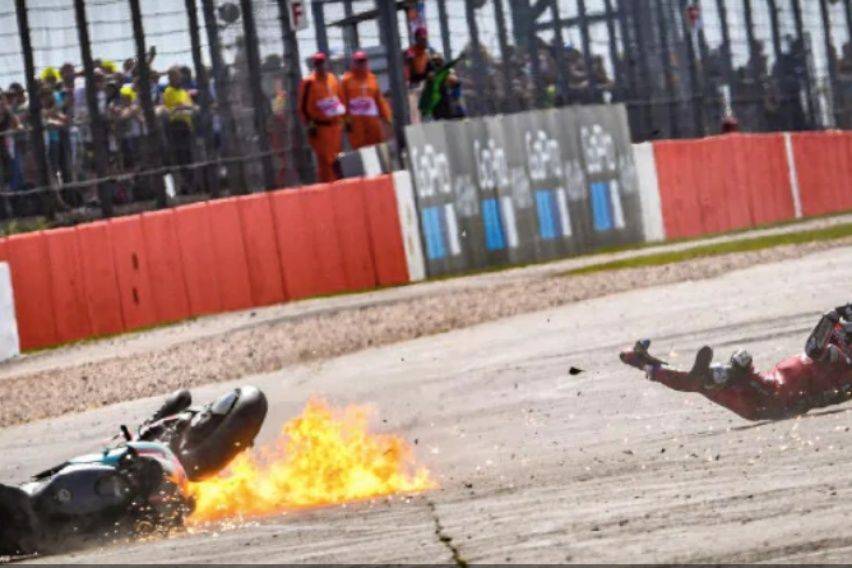 MotoGP: Kecelakaan Hebat Hingga Motor Terbakar, Dovizioso Sempat Hilang Ingatan