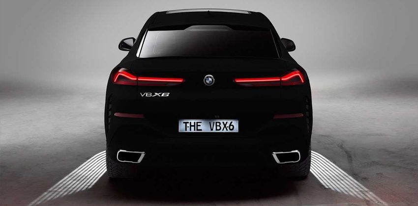 BMW X6 Vantablack rear