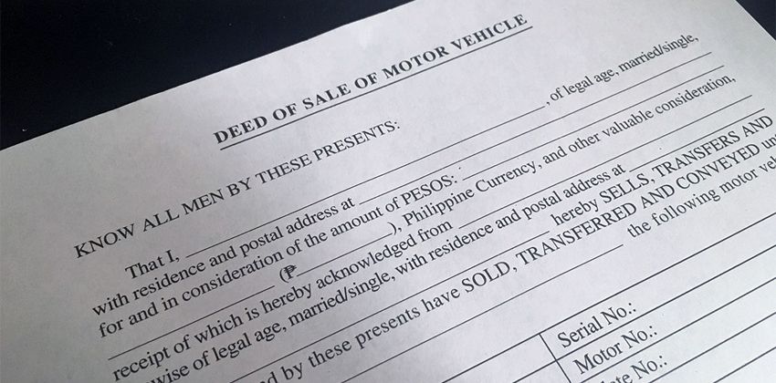 documents for transferring car ownership 