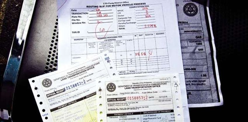 car registration documents