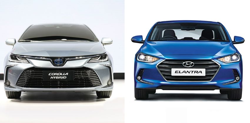 2019 Toyota Corolla Altis vs Hyundai Elantra - front
