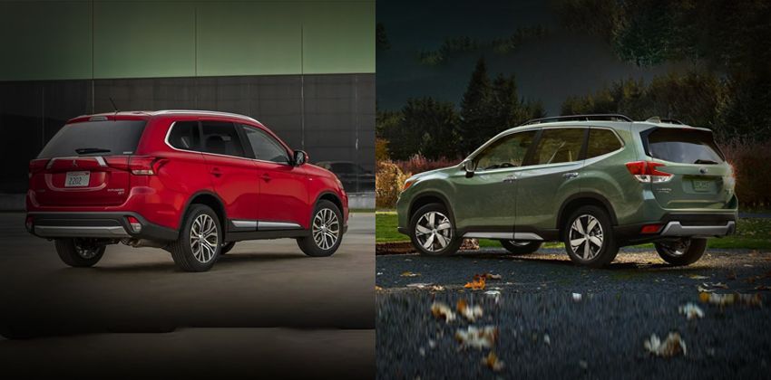 2019 Subaru Forester vs. Mitsubishi Outlander - rear