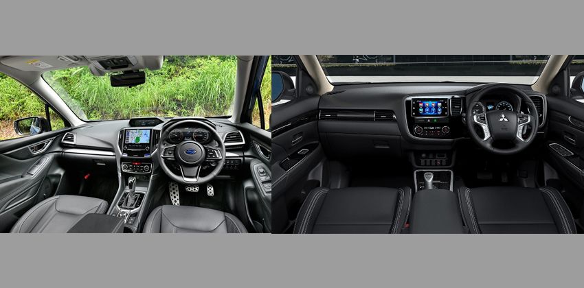 2019 Subaru Forester vs. Mitsubishi Outlander - interior