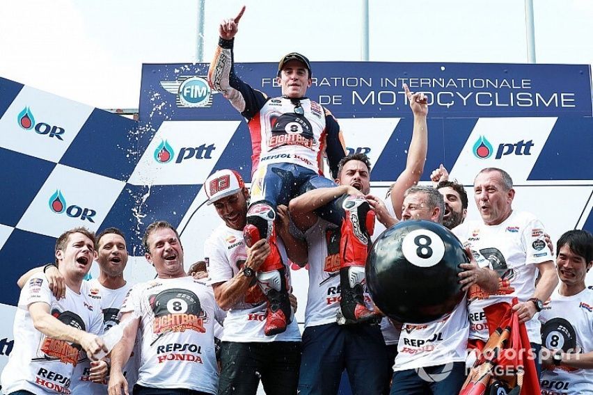 MotoGP: Menang di Thailand, Marquez Genapkan Juara Dunia 8 Kali