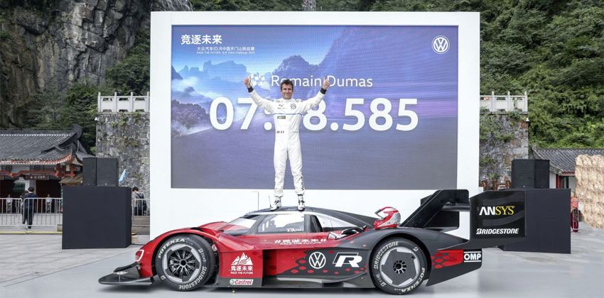 Volkswagen I.D. R Tianmen hillclimb record