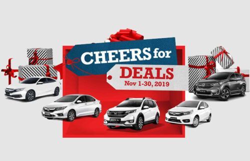 Up to 107K off on Honda cars this November, under Cheers for Deals promo