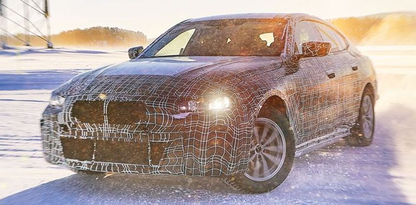 BMW i4 four-door electric coupé TEASER