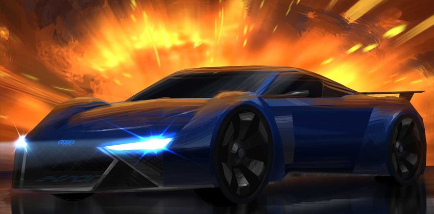 Audi RSQ E-Tron side