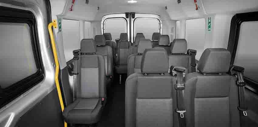 Ford Transit seating arrangement